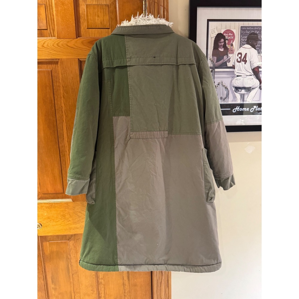 One Teaspoon Green Colorblock Patchwork Faux Shea… - image 8